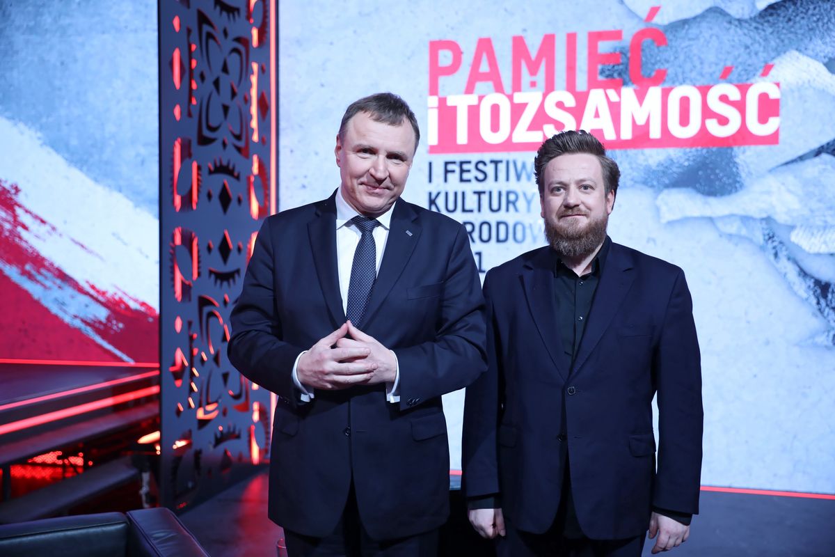 Jacek Kurski i Mateusz Matyszkowicz. Zdjęcie z 2021 r.