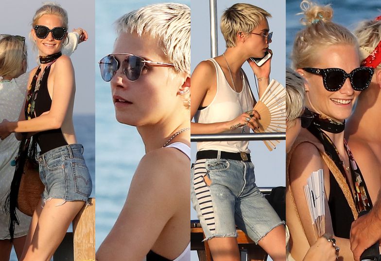 Siostry Delevingne na wakacjach w Saint-Tropez