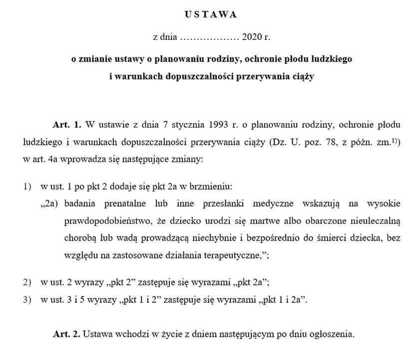 Andrzej Duda przygotował projekt ustawy ws. aborcji