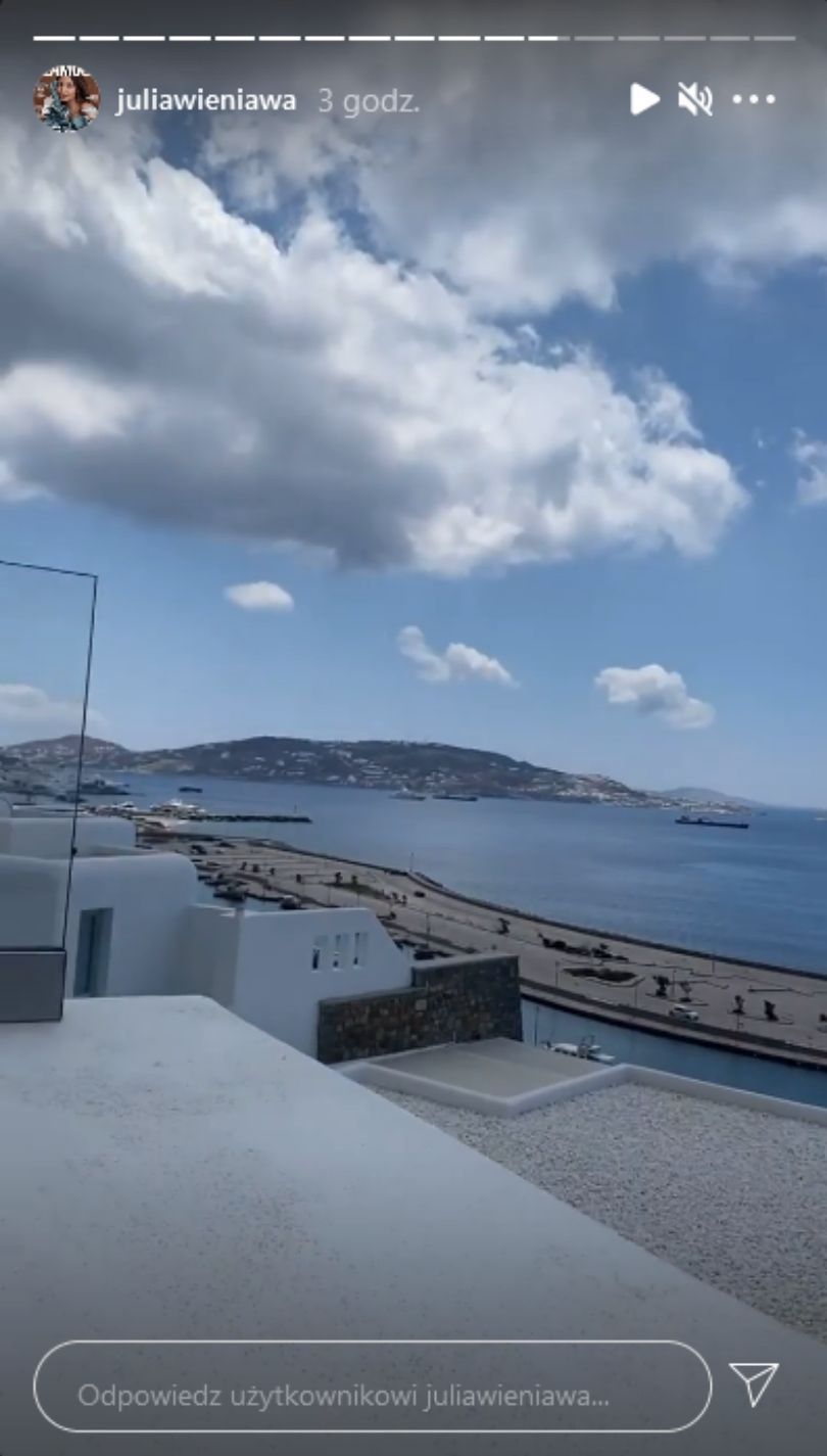 Julia Wieniawa relacjonuje pierwszy dzień wakacji na Mykonos
