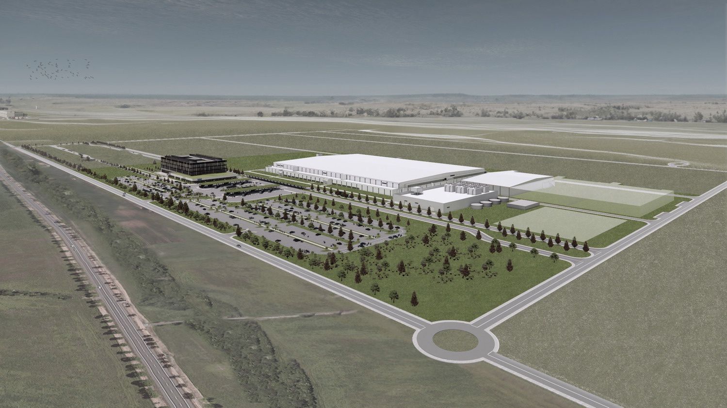 Wizualizacja zakładu Intela, który ma powstać pod Wrocławiem