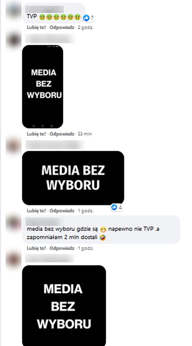 Internauci wspierają strajk mediów pod wpisami "Pytania na śniadanie"