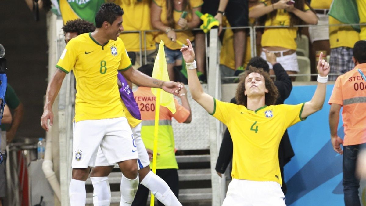 David Luiz w czasie meczu reprezentacji Brazylii
