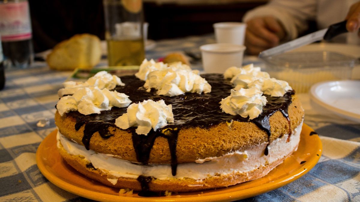 Tort serowy z konfiturą