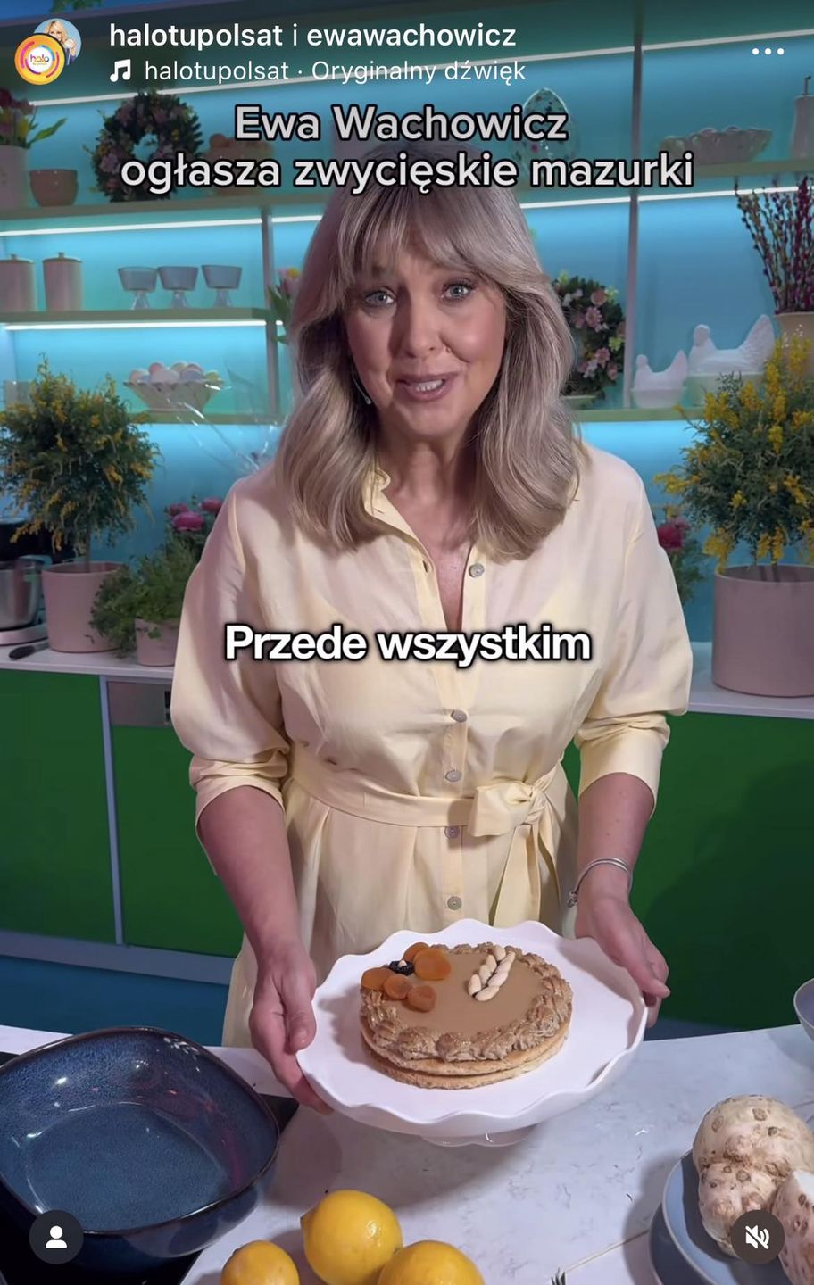 Ewa Wachowicz w sukience w najmodniejszym kolorze 