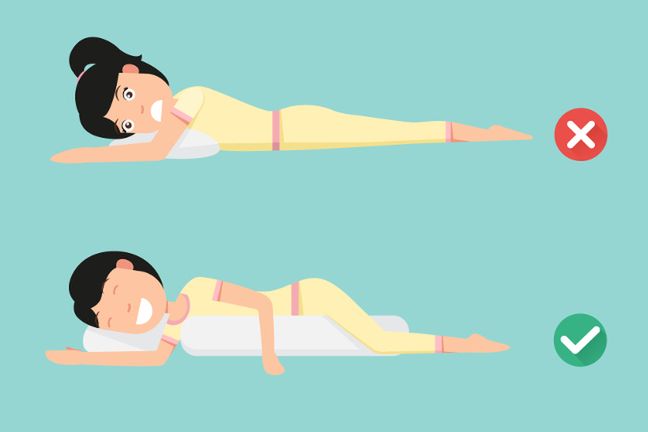 Odpowiednia pozycja spania pozwala na pozbycie się bólu
