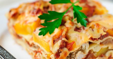 Lasagne z kurczakiem i sosem z sera pleśniowego