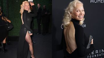 59-letnia Pamela Anderson wygląda nieziemsko. Odsłoniła plecy i zaszalała z wycięciem aż do uda [ZDJĘCIA]