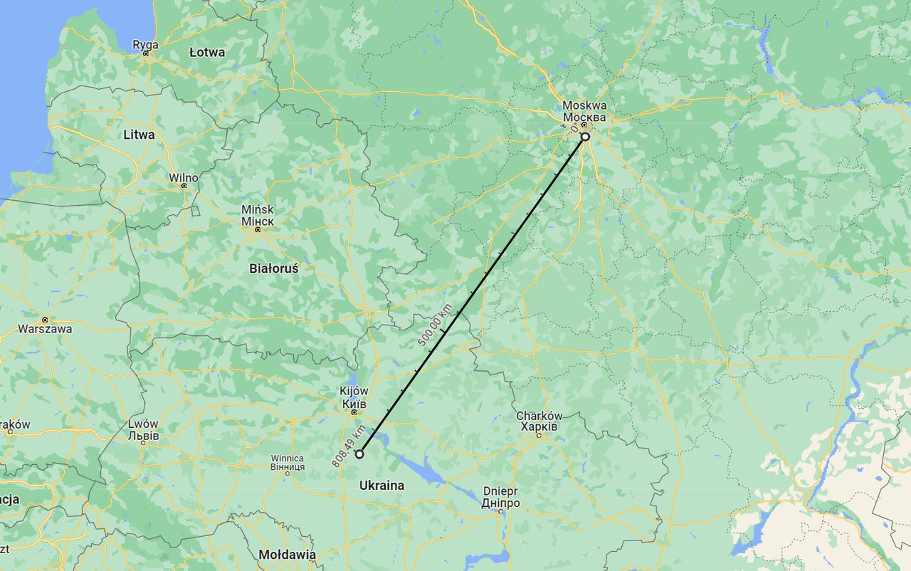 Odległość pomiędzy Kijowem a Moskwą. Dron Morok może pokonać tę trasę za jednym razem