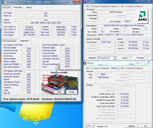 testy AMD Llano A8-3800