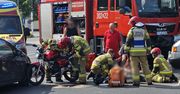 Wypadek w centrum Gorzowa. Zderzenie motocyklisty i osobówki