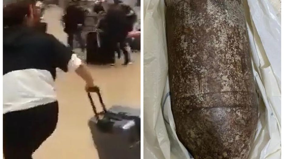 Panika na lotnisku w Izraelu. Po prawej zdjęcie niewybuchu, który Amerykanie chcieli zabrać jako "pamiątkę" z wakacji