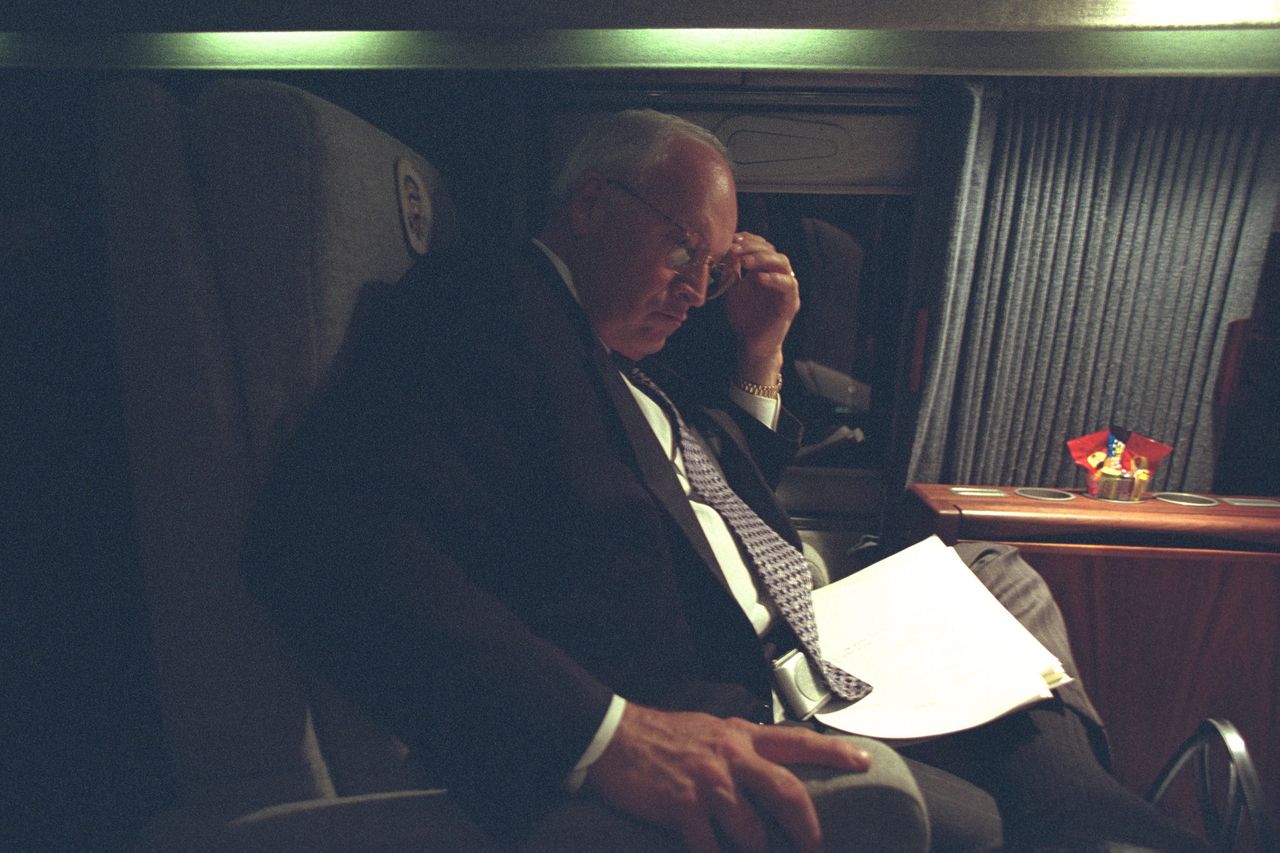Wiceprezydent Dick Cheney w drodze do Camp David
