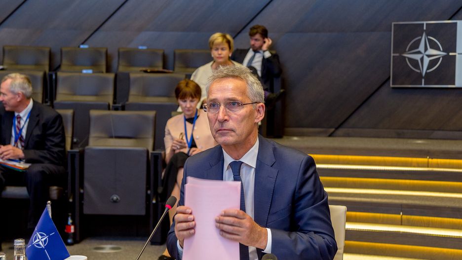 NATO Ministers Of Defence Meet In BrusselsBRUSSELS, BELGIUM - JUNE 16: NATO Secretary General Jens Stoltenberg opens the North Atlantic Council meeting on the second day of the NATO defence ministers' meeting on June 16, 2022 in Brussels, Belgium. The North Atlantic Council (NAC) at the level of Defence Ministers convene at the NATO headquarters in Brussels for a two-day summit as the war in Ukraine continues into a third month. (Photo by Omar Havana - Pool / Getty Images)Omar Havana