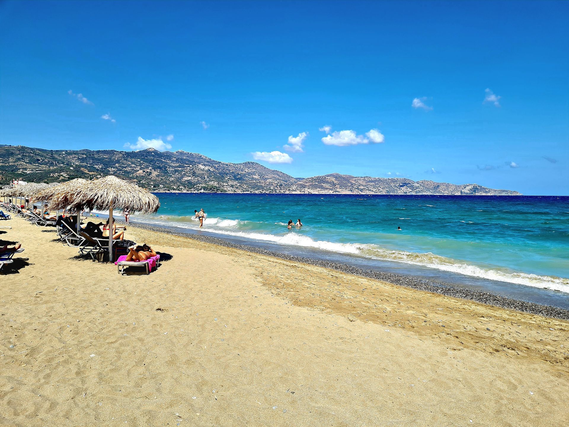 Plaża w Ammoudarze nieopodal Heraklionu