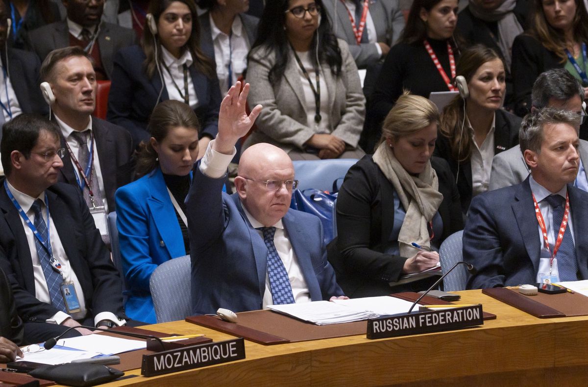 Ambasador Rosji w ONZ głosuje przeciwko projektowi rezolucji przygotowanemu przez USA