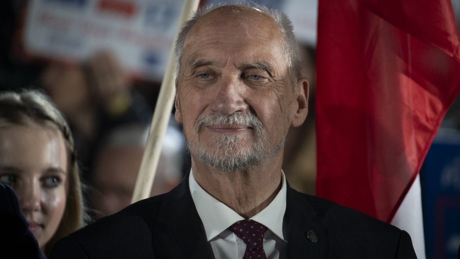 Former Minister of Defence Antoni Macierewicz is seen dyring a Law and Justice campaign rally in Sandomierz, Poland on 13 October, 2023. (Photo by Jaap Arriens/NurPhoto via Getty Images)