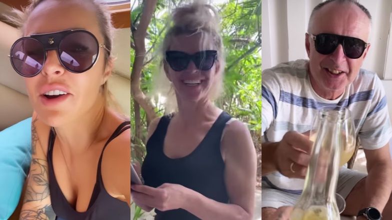 Blanka Lipińska z rodzicami na Malediwach