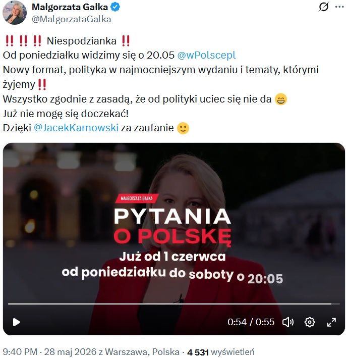 Zapowiedź nowego programu telewizji wPolsce24