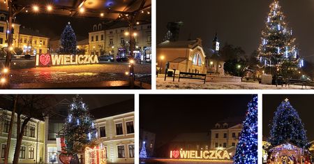 Wieliczka stroi się na święta – dekoracje świąteczne przyciągają uwagę