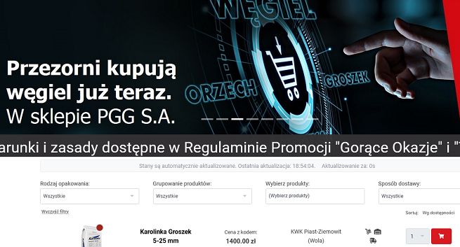 Internetowy sklep z węglem chce się reklamować, potrzebuje agencji