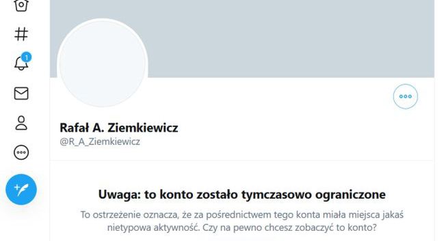 Rafał Ziemkiewicz bez dostępu do konta na Twitterze. „Wygląda na awarię”
