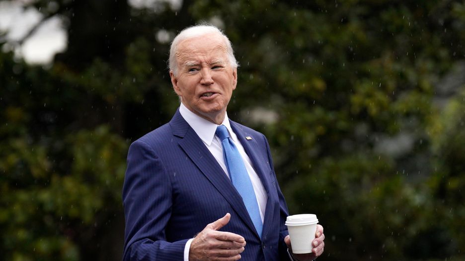 US President Joe Biden on the South Lawn of the White House before boarding Marine One in Washington, DC, US, on Wednesday, Feb. 28, 2024. Biden said he is undergoing a physical, a regular check-up during an election season in which voters have expressed concerns about his age and fitness to serve a second term. Photographer: Yuri Gripas/Abaca/Bloomberg via Getty Images