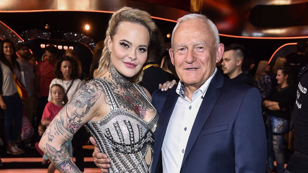 Monika Miller z dziadkiem Leszkiem Millerem. 