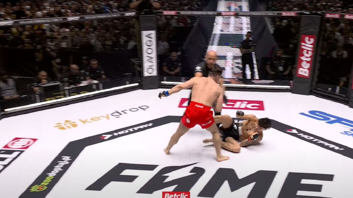 Natan Marcoń wygrywa na Fame MMA 19