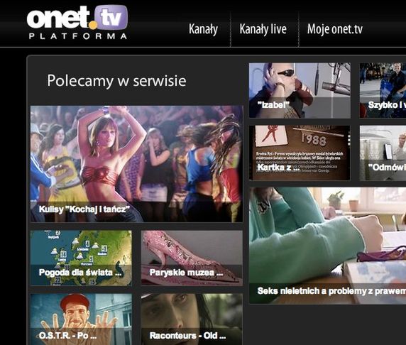 Tajna beta nowej Onet.tv - chmura wideo 1