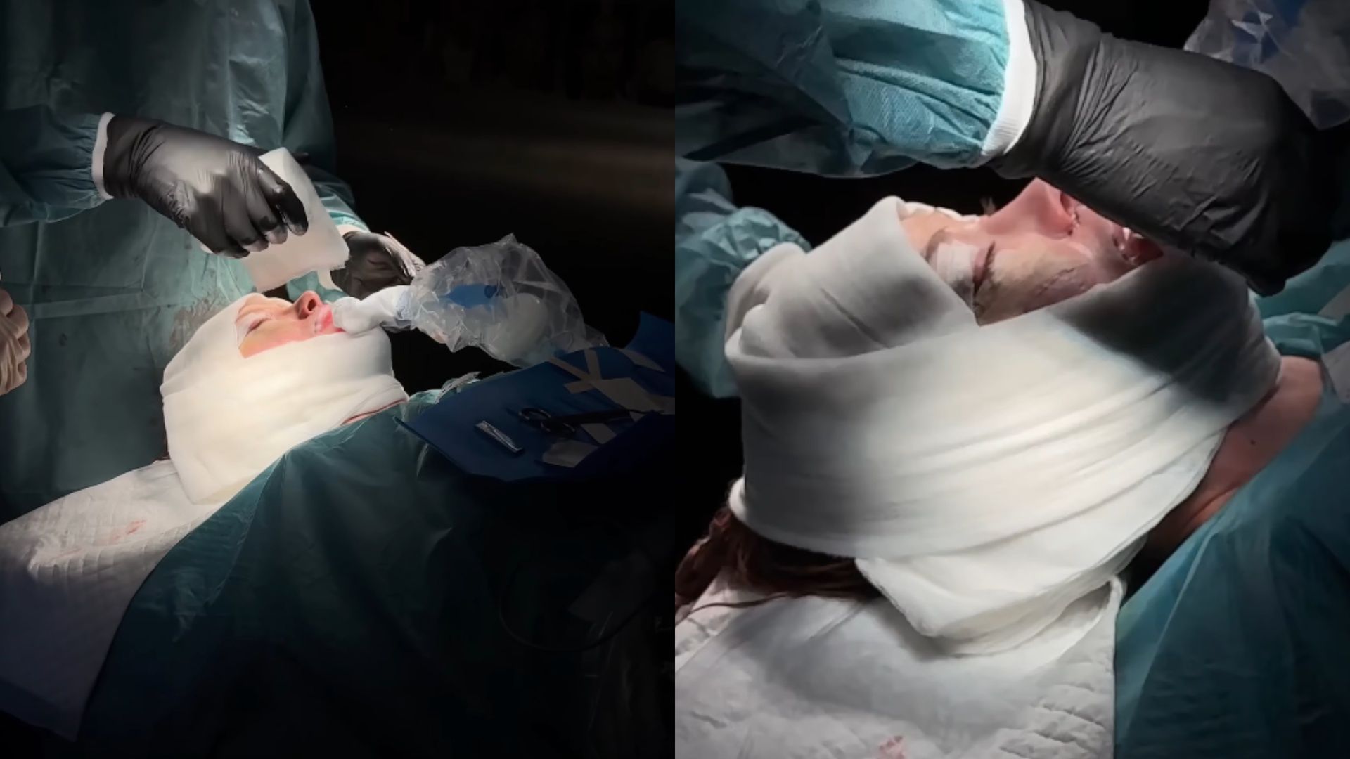 Julia von Stein podczas operacji plastycznej