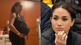 Archiwalne nagranie z ciężarną Meghan Markle wywołało KONSTERNACJĘ fanów: "Wygląda, jakby miała pod sukienką poduszkę"