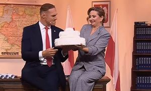Tort ze snusów i "wetomat". Tak pokazali Martę Nawrocką