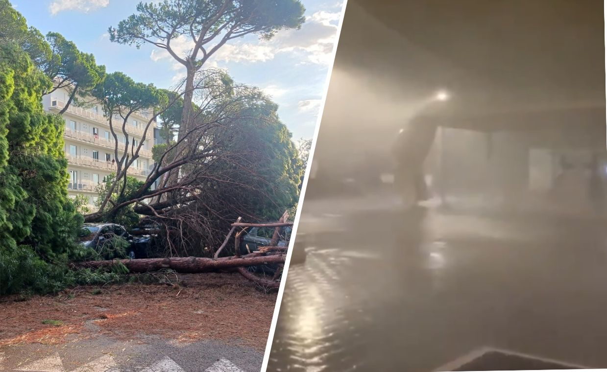 Oberwanie chmury. Gwałtowna burza niszczy wybrzeże we Włoszech