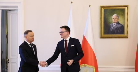 Szymon Hołownia u prezydenta Andrzeja Dudy. Trwa spotkanie