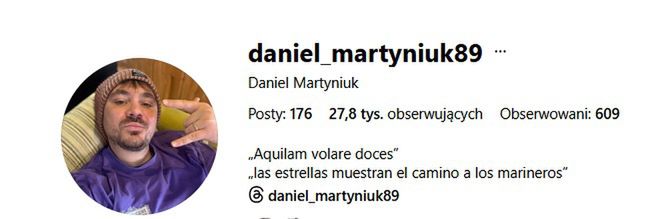 Daniel Martyniuk zmienił nazwę swojego profilu 