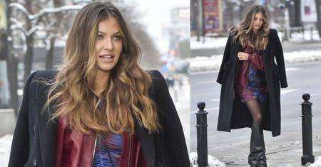 Anna Lewandowska brnie w szpilkach przez zaspy do "Dzień Dobry TVN". "Będąc w Barcelonie, nie czuć tego klimatu świątecznego" (ZDJĘCIA)