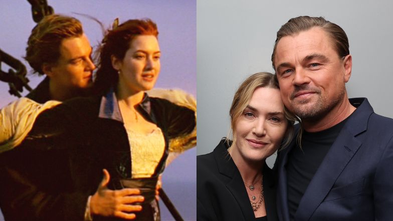 Leonardo DiCaprio reunites with Kate Winslet at film event