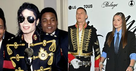 Bart Pniewski z córką lansują się na pokazie MMC w oryginalnych strojach. Jaki kraj, taki Michael Jackson? (ZDJĘCIA)