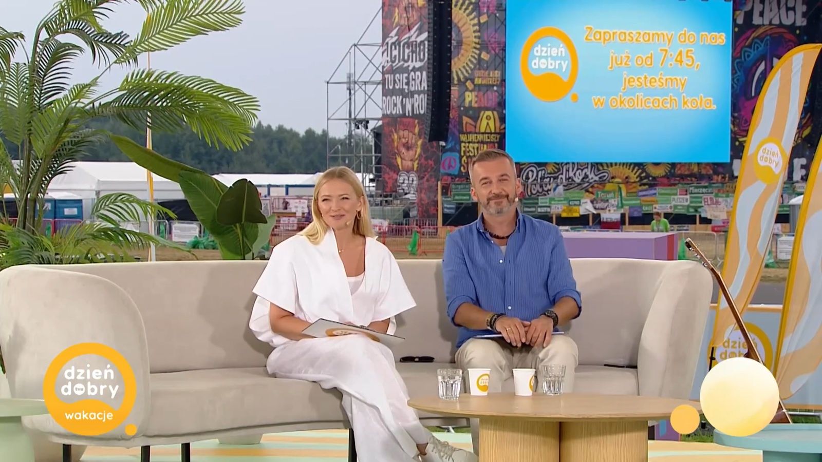 Barbara Kurdej-Szatan i Krzysztof Skórzyński w "Dzień Dobry TVN"