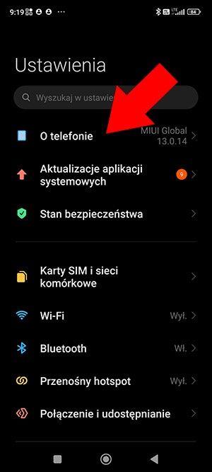 aktualizacja telefonu Redmi