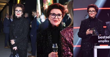 Błyszcząca (i to dosłownie) Jolanta Kwaśniewska wtopiła się w tłum gości na gali. Zwróciła się do męża ze sceny