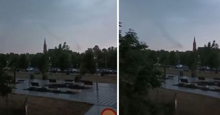 Trąba powietrzna na Dolnym Śląsku. Nagranie krąży w sieci