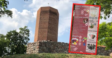 Cennik z Kruszwicy. Chciała kupić suchego gofra. Aż się zawahała