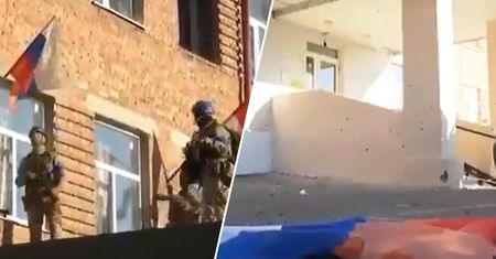Wyjątkowe nagranie z Sudży. Żołnierze ściągają rosyjską flagę