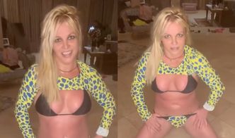 Britney Spears w neonowej panterce i kusych majtkach prezentuje uwodzicielski taniec brzucha. Tęskniliście? (WIDEO)