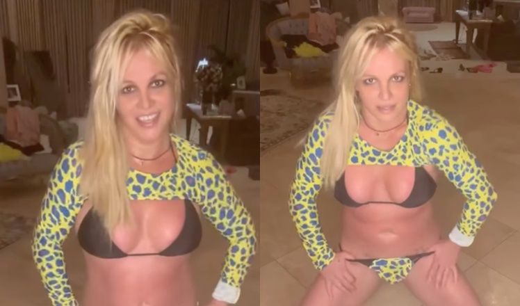 Britney Spears w neonowej panterce i kusych majtkach prezentuje uwodzicielski taniec brzucha. Tęskniliście? (WIDEO)