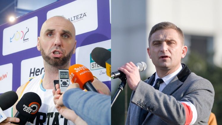 Marcin Gortat uderza w Roberta Bąkiewicza 