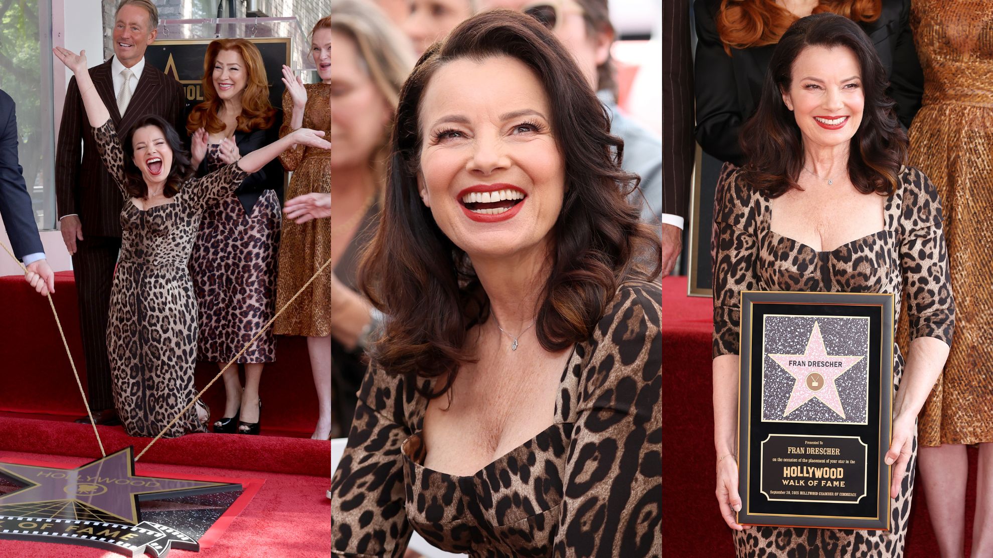 Fran Drescher odsłania gwiazdę w Alei Sław