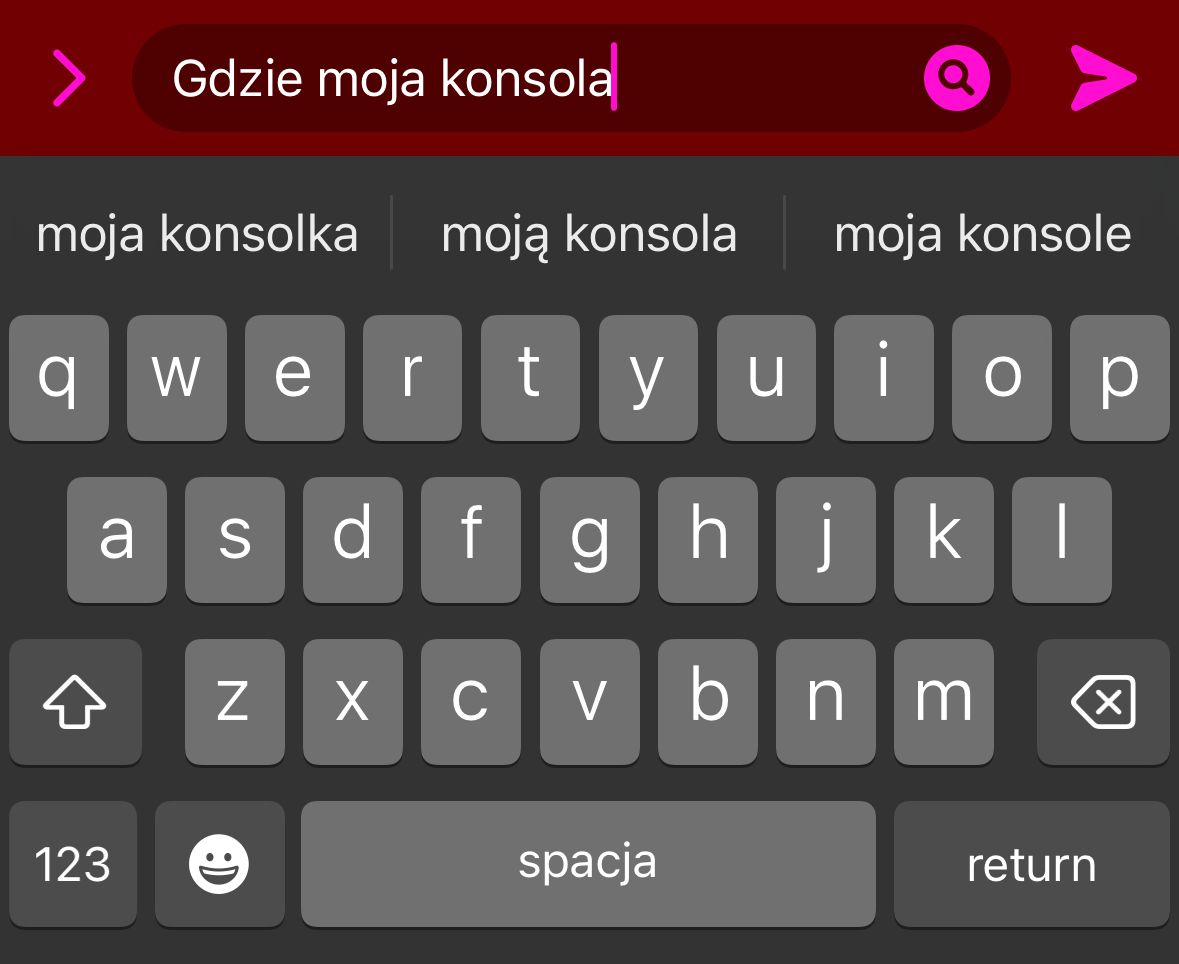 Przewidywanie słów w iOS 17